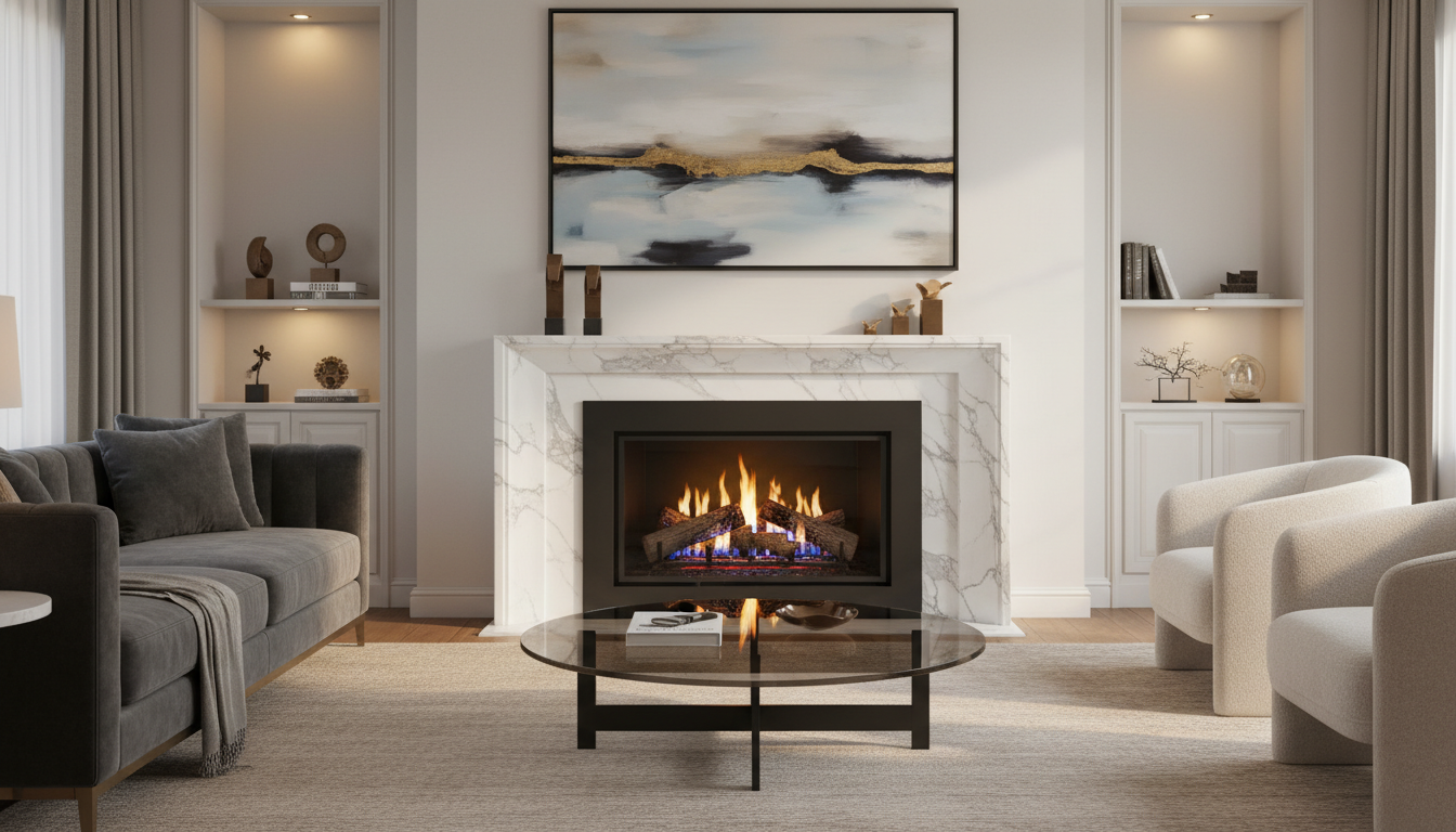 Beautiful modern fireplace insert
